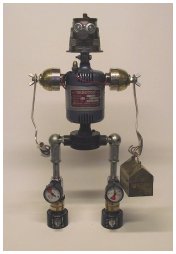 Mr Fix, light, motor, recycled, art, vintage, sculpture, upcycle design